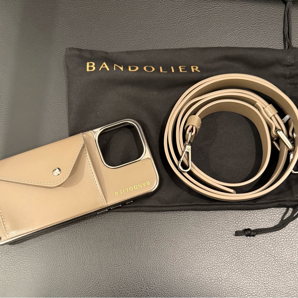 Bandolier Beige iPhone Case with Strap for IPhone 16 Pro Max Original price $100